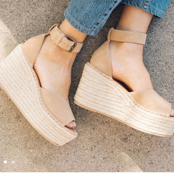 Soludos Positano Platform Wedge in Desert Size 10 New in Box - Picture 5 of 8